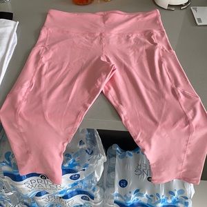 Pink workout crop legging